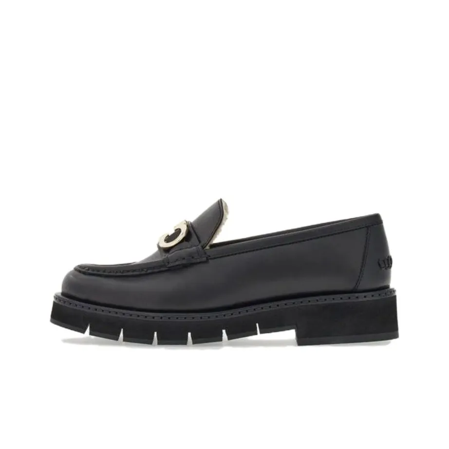 FERRAGAMO Gancini-buckle Leather Loafers