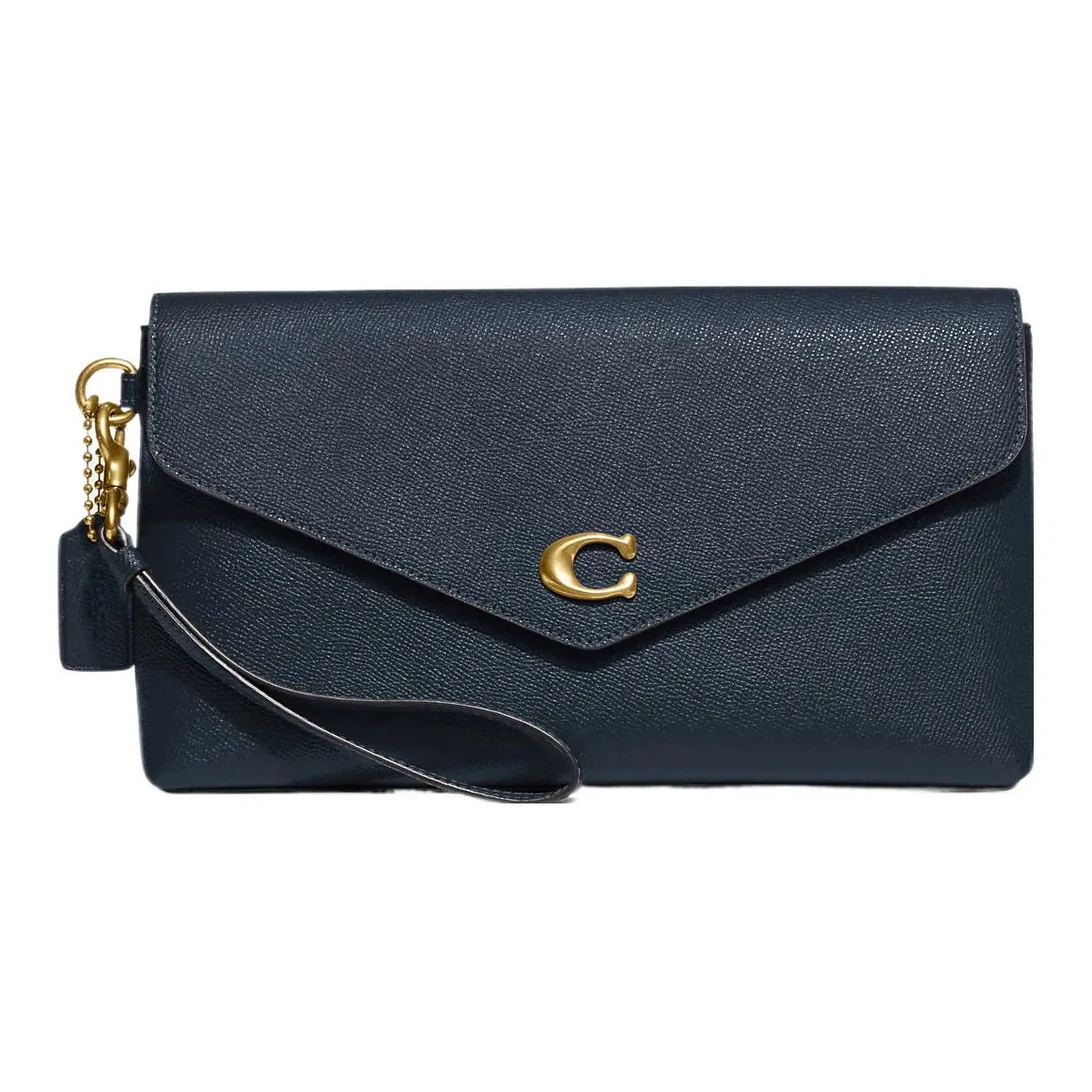 COACH Wyn Кожа Клатч Большой Женский Темно-синий