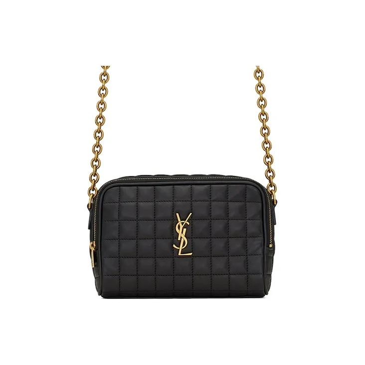 SAINT LAURENT Sheepskin Camera Bag Shoulder Bag Crossbody Bag Mini Women's Black