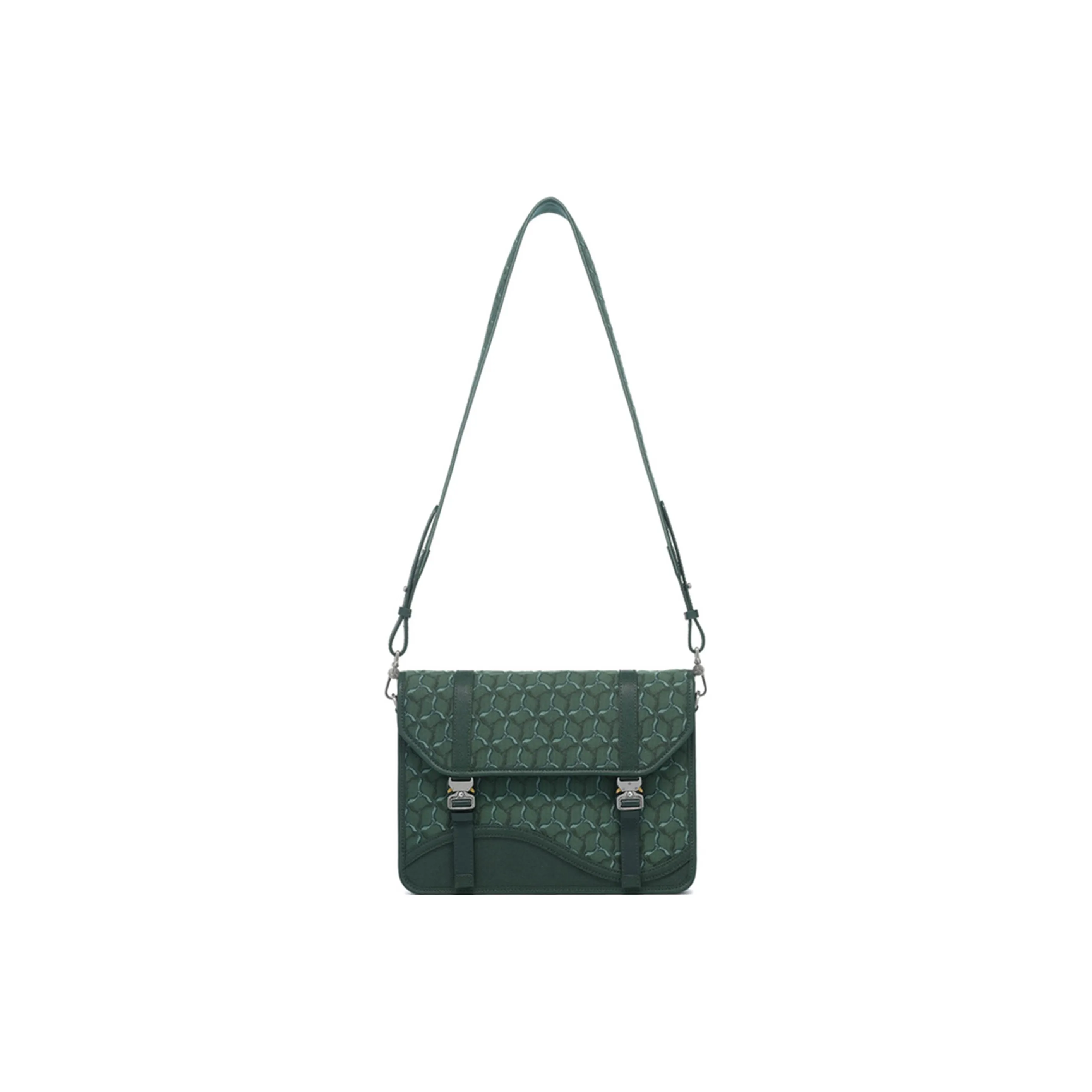 LI NING 1990 Classic Collection Коровья кожа Сумка через плечо Стандартная Унисекс Ель Зеленый