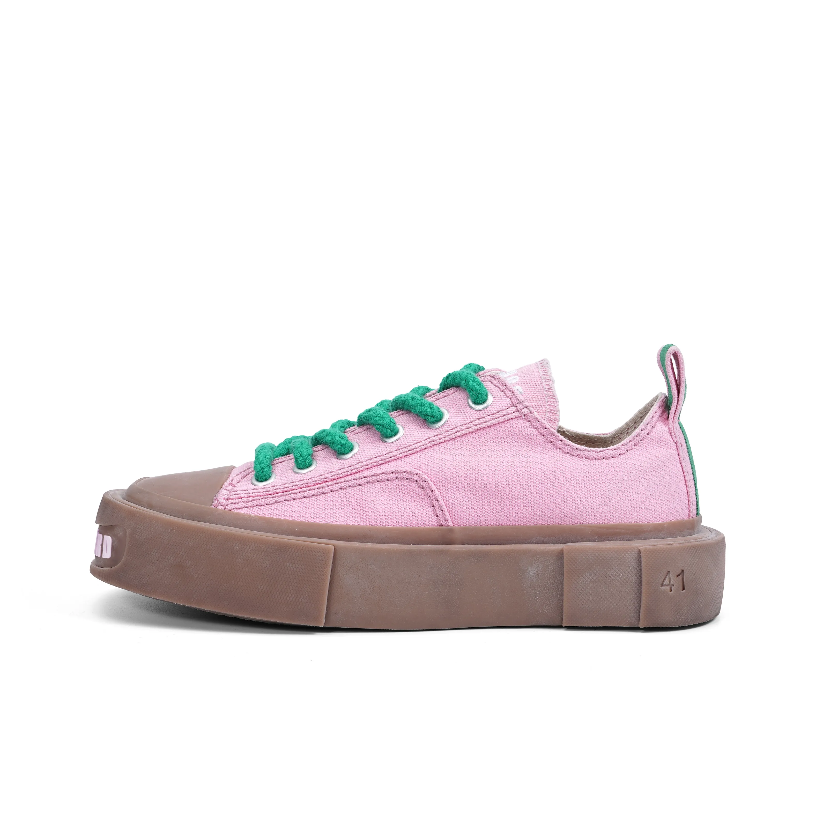 CROOKED CARD Низкий топ кеды унисекс розовый коричневый