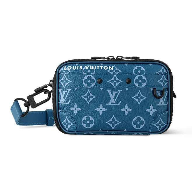 LOUIS VUITTON Alpha Monogram Canvas Canvas Bag Shoulder Bag Crossbody Bag Regular Men's Atlantic Blue