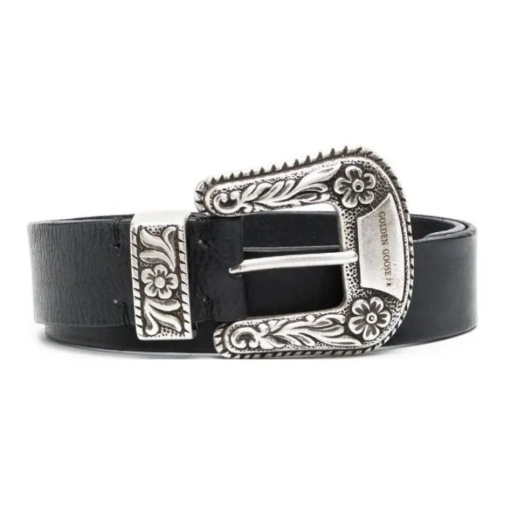 Golden Goose Lace Washed Leather Belt