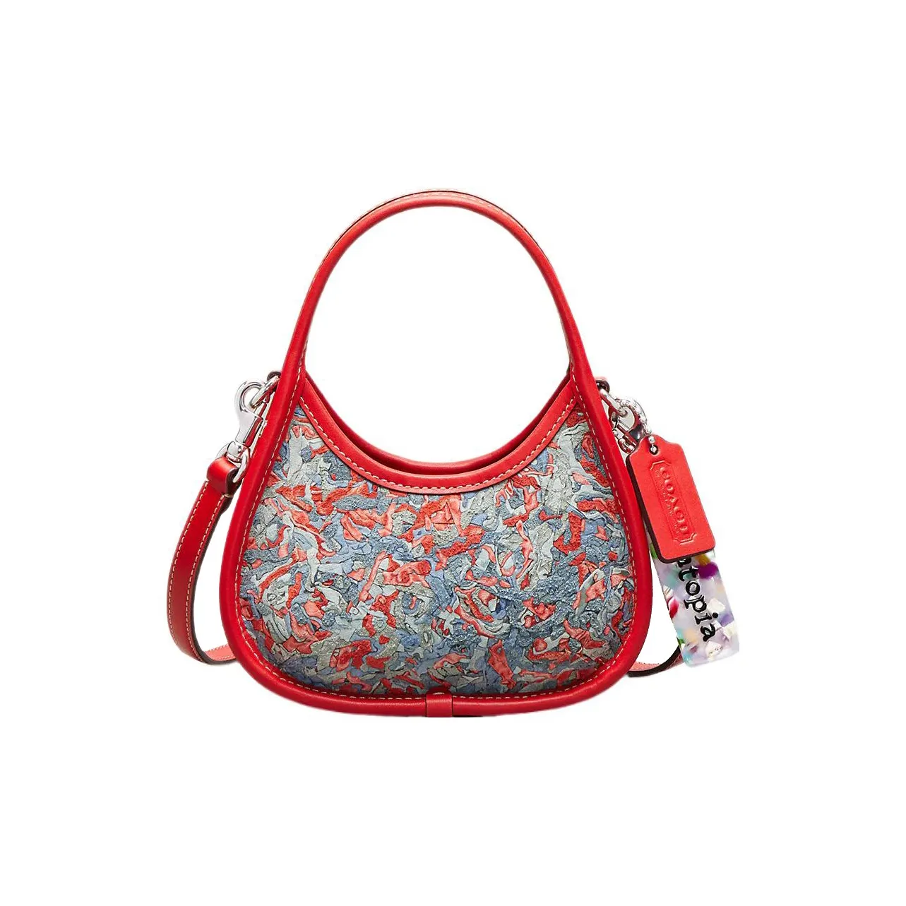 Coachtopia Ergo Кожа Сумка Сумка через плечо Маленькая Сумка через плечо Женская Майами Красный Многоцветный