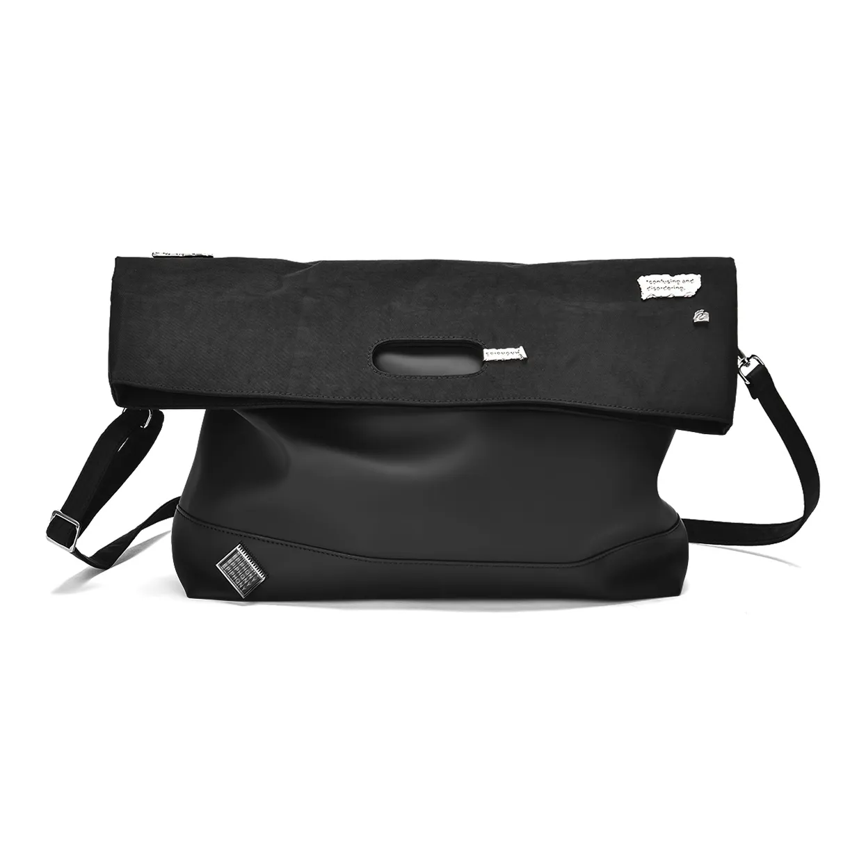 EPIPHQNY ПУ (полиуретан) Курьерская сумка Сумка через плечо Стандартная Унисекс Черная