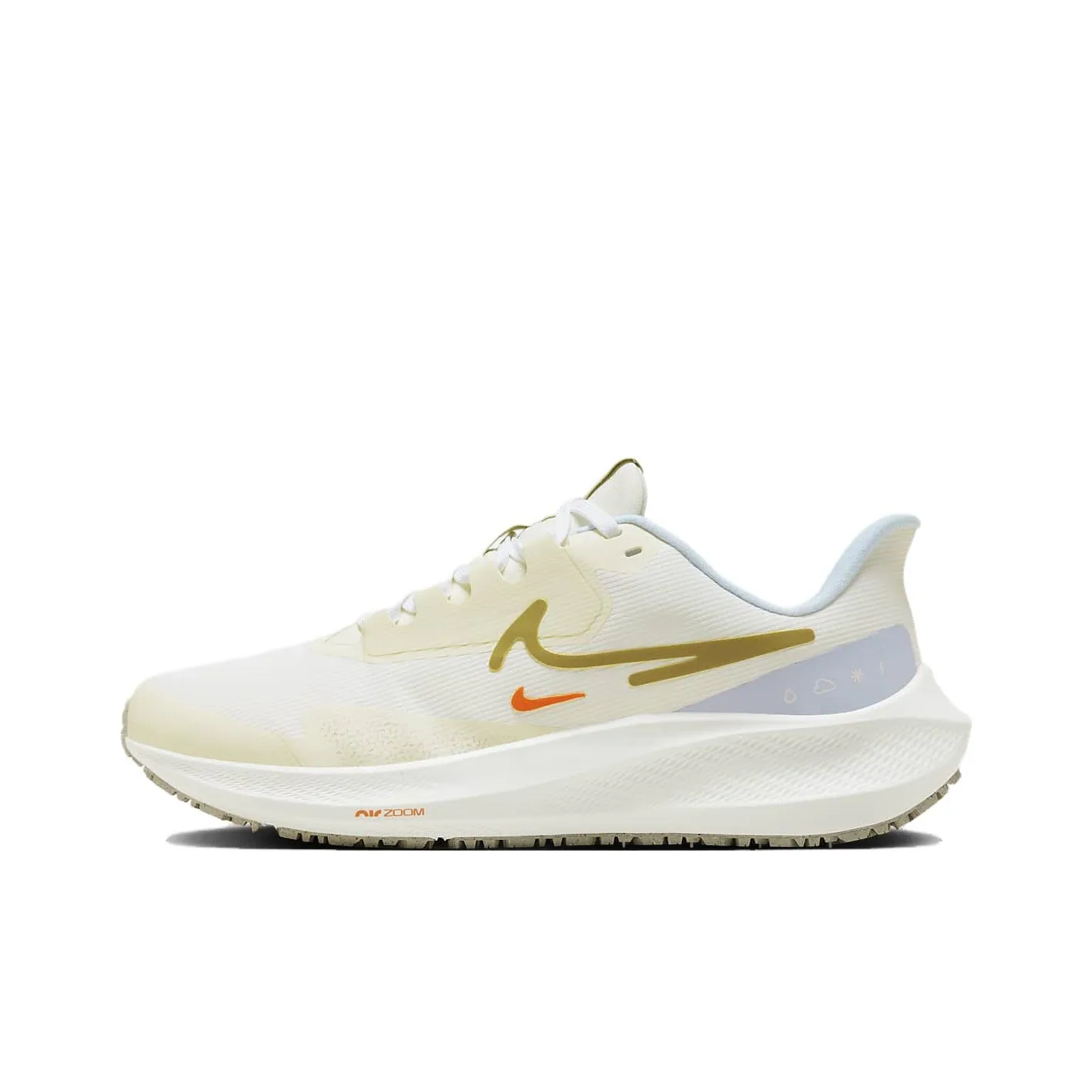 Nike Air Zoom Pegasus Shield Road Running Shoes 'Pale Ivory White Gold' Women's