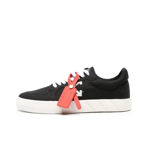 Off Белый Vulcanized Кеды Низкие Черные Мужские