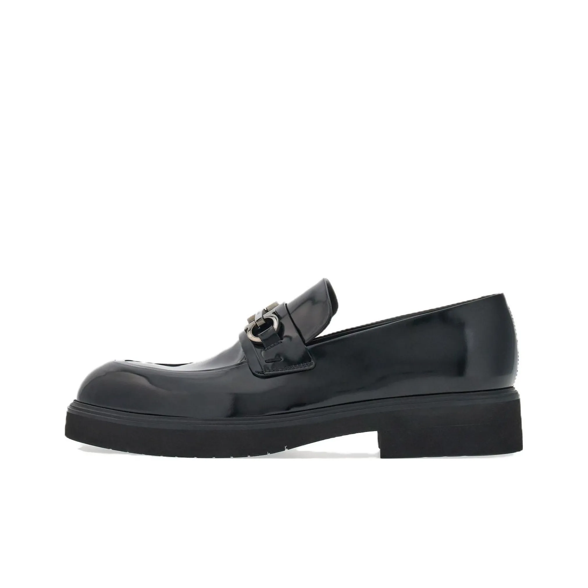 FERRAGAMO Gancini-ornament Leather Loafers