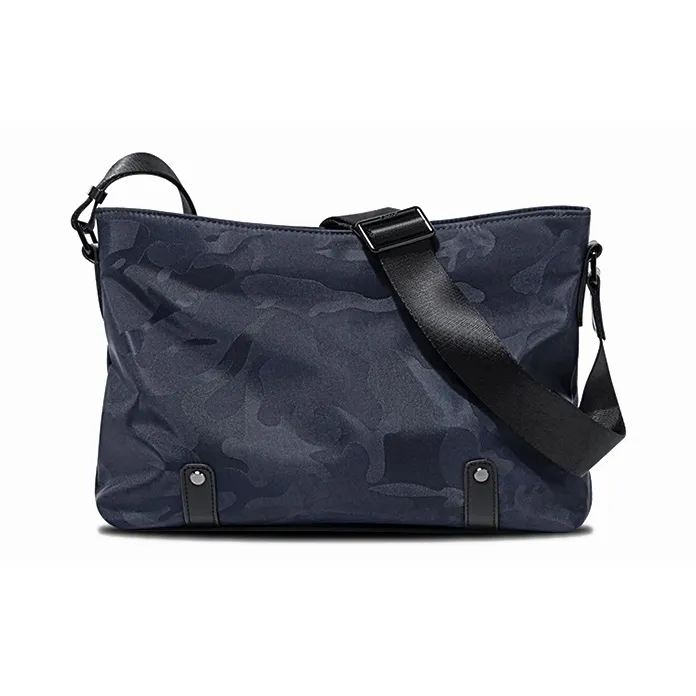 BJIAX Nylon Casual Backpack Crossbody Bag Shoulder Bag Unisex Blue Camouflage/Black Camouflage/Black