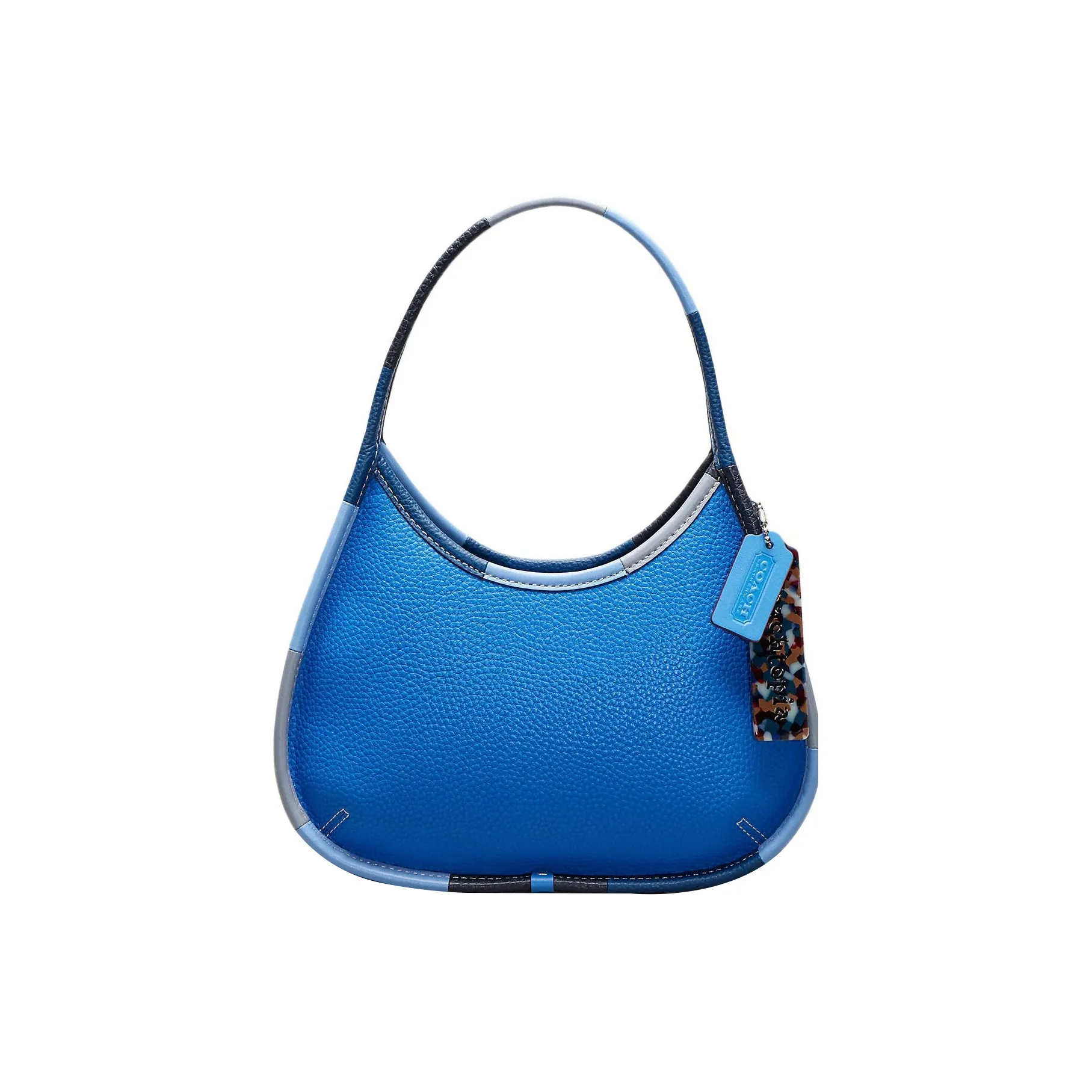 COACH Ergo Leather Patchwork With Recycled Leather Shoulder Bag, Handbag, Shoulder Bag Women's Blue