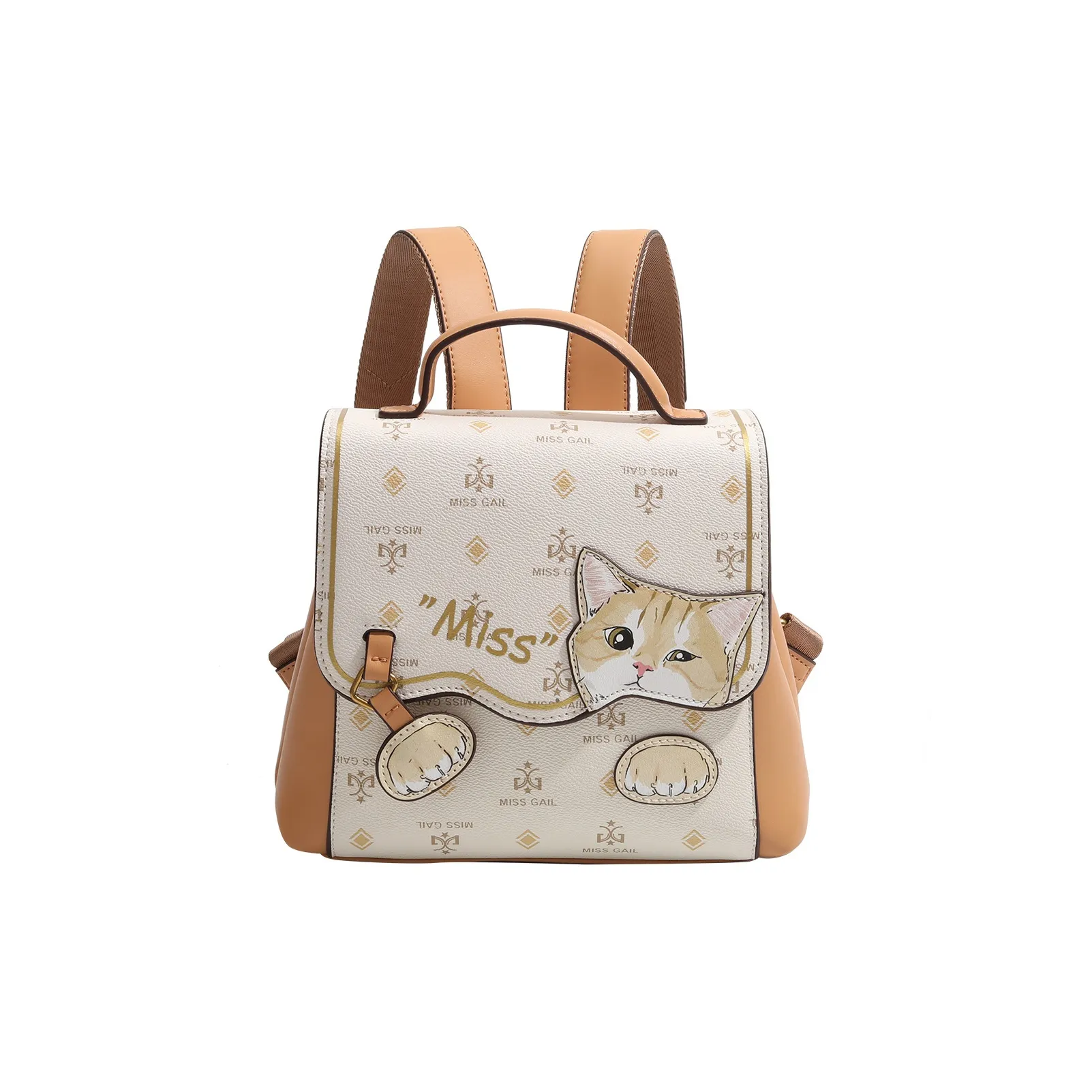 MISS GAIL Artificial Leather Carry Backpack Women's