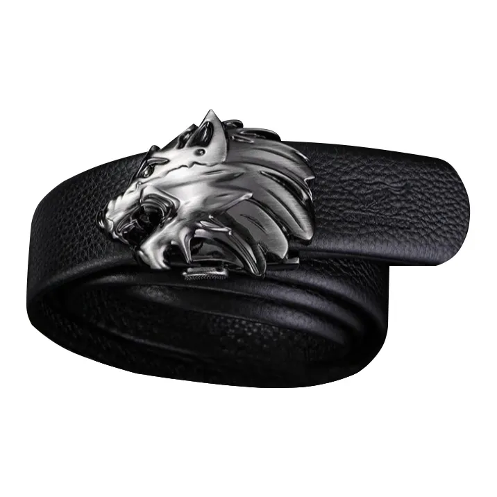 SEPTWOLVES Cow Split Leather Pant Belt Men's Width 3.55CM