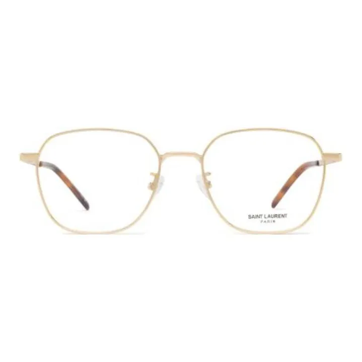 SAINT LAURENT Металл Овал Оправы для очков Мужской Золотой