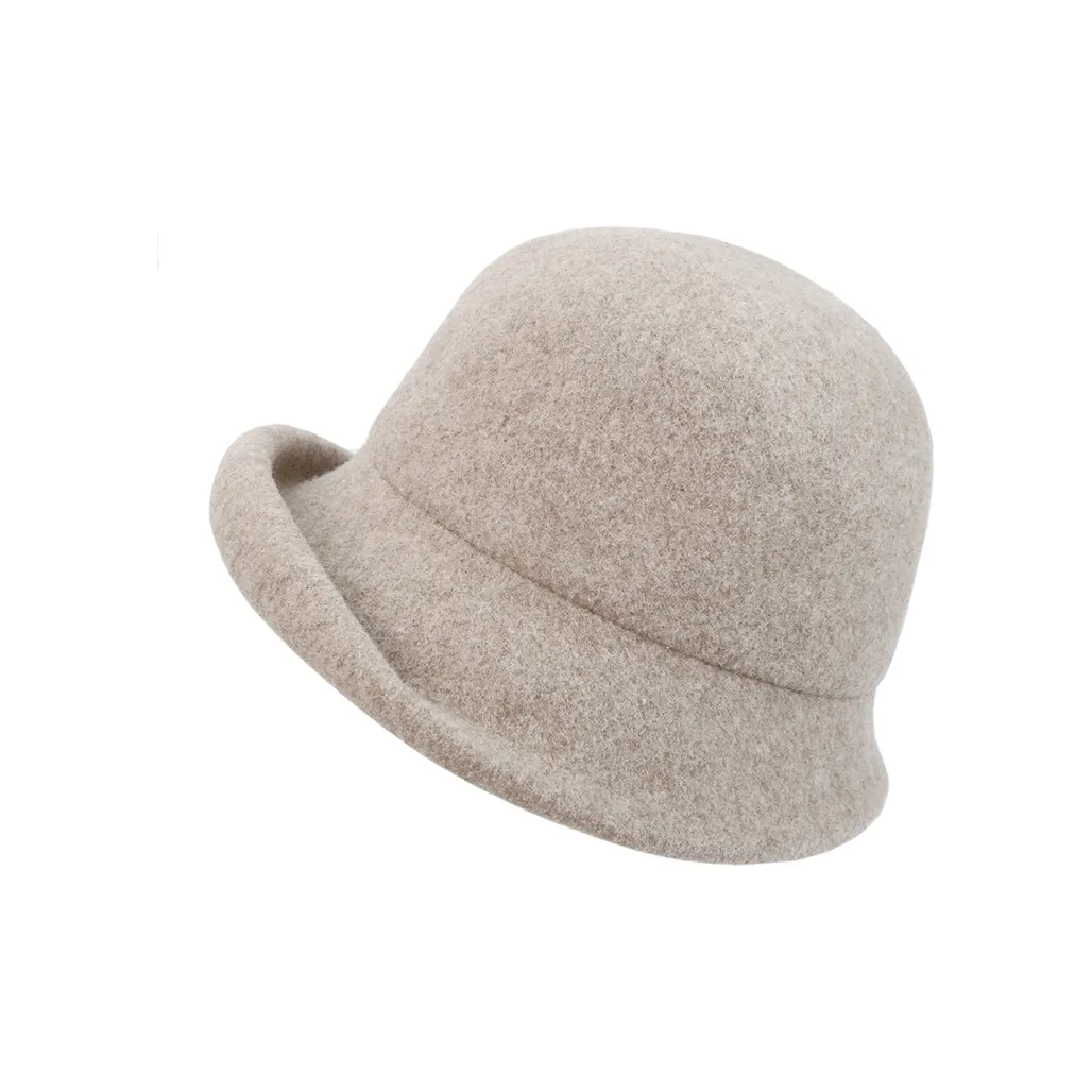 MARJAKURKI 100% Sheep Wool Top Hat Mengdong Cloud Women's
