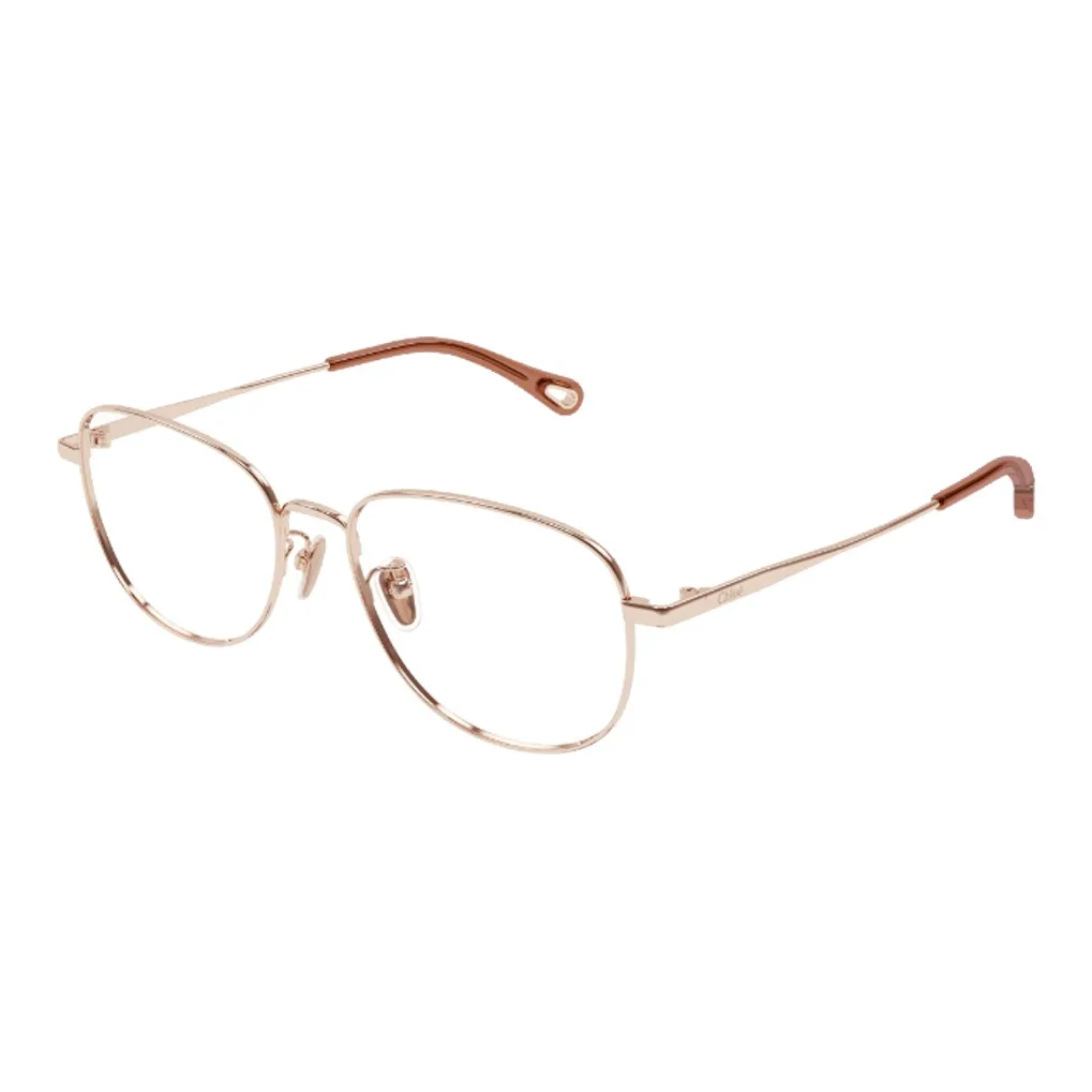 Chloe Metal Irregular Shape Eyeglass Frames Women's Gold