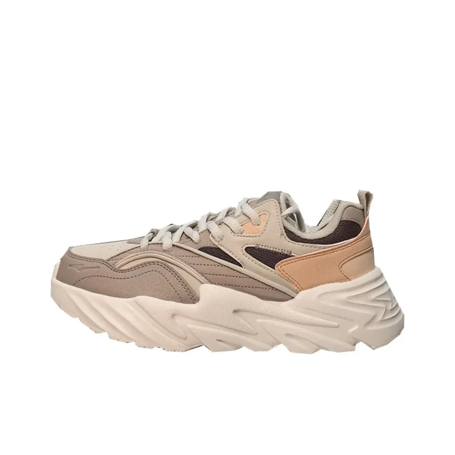 Erke Амортизация Износостойкий Низкий Топ Повседневная Обувь Женская Коричневый Серый