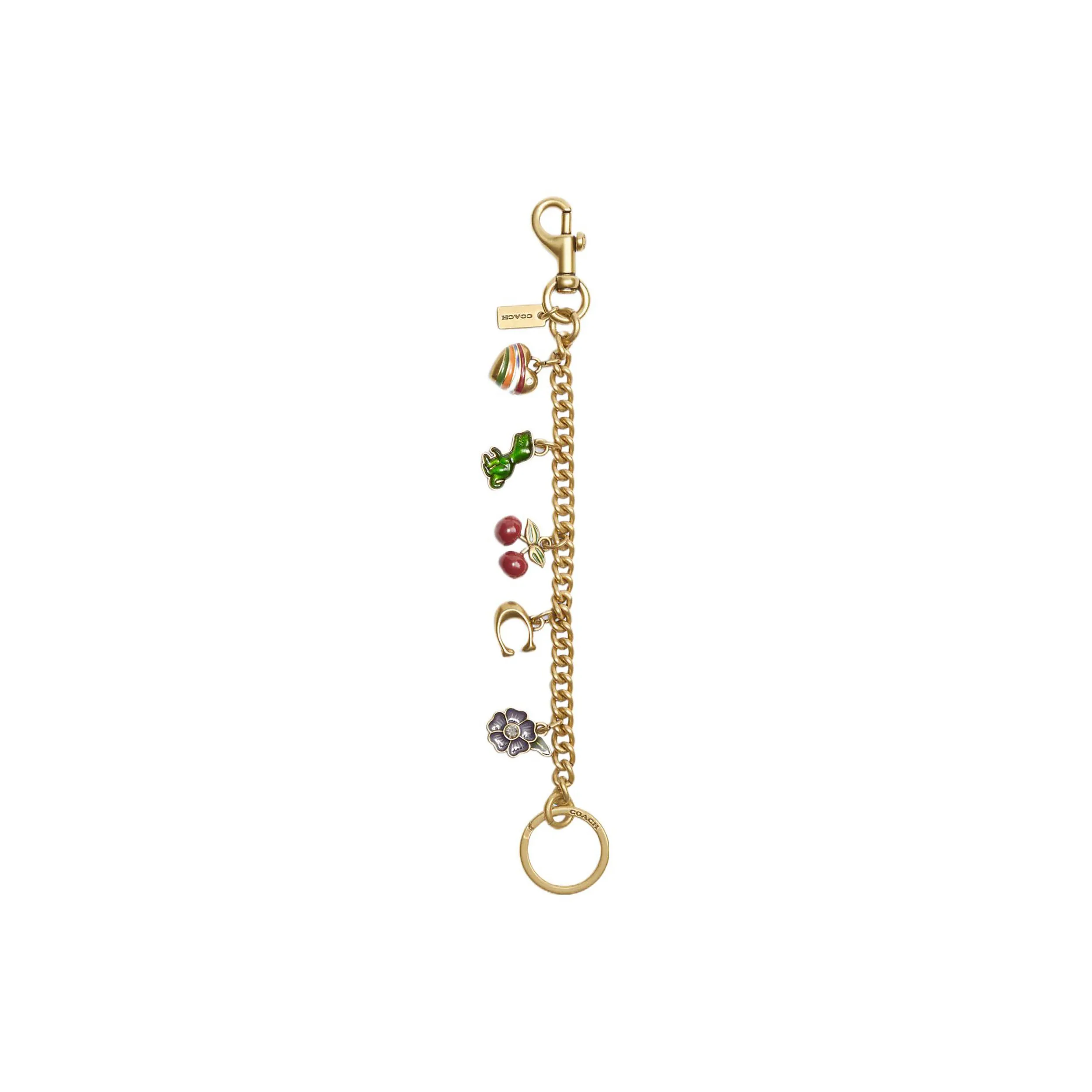 COACH Enamel Metal Resin Glass Bag Accessory Women's Gold