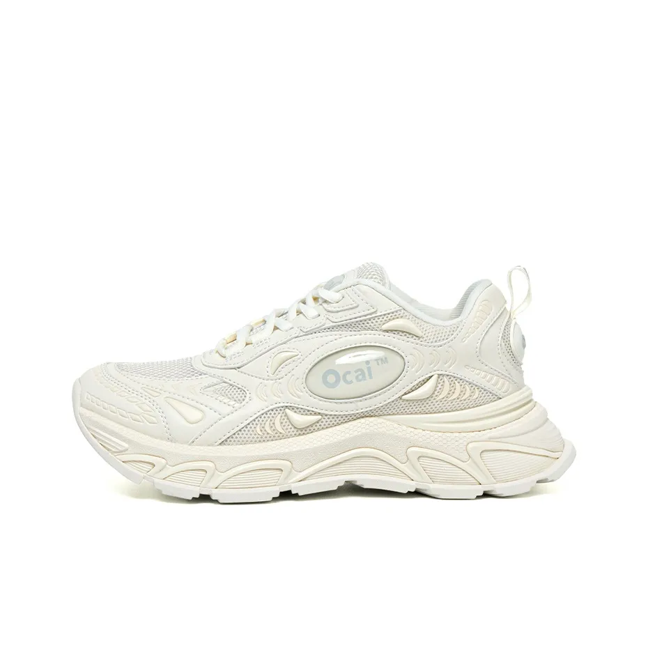 Ocai Runtech3,0 Износостойкие Дышащие Низкие Кроссовки для Бега Унисекс Молочно-белые