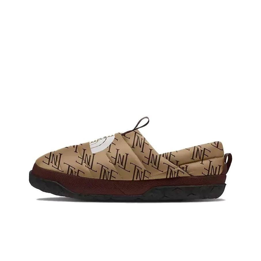 THE NORTH FACE Nuptse Slip-Resistant Abrasion-Resistant Low Top Streetwear Men's Printed Brown