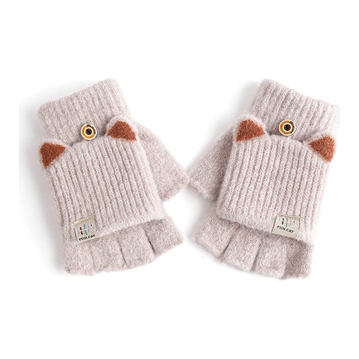 Youyoulan Полиэфирный трикотаж Перчатки Женские