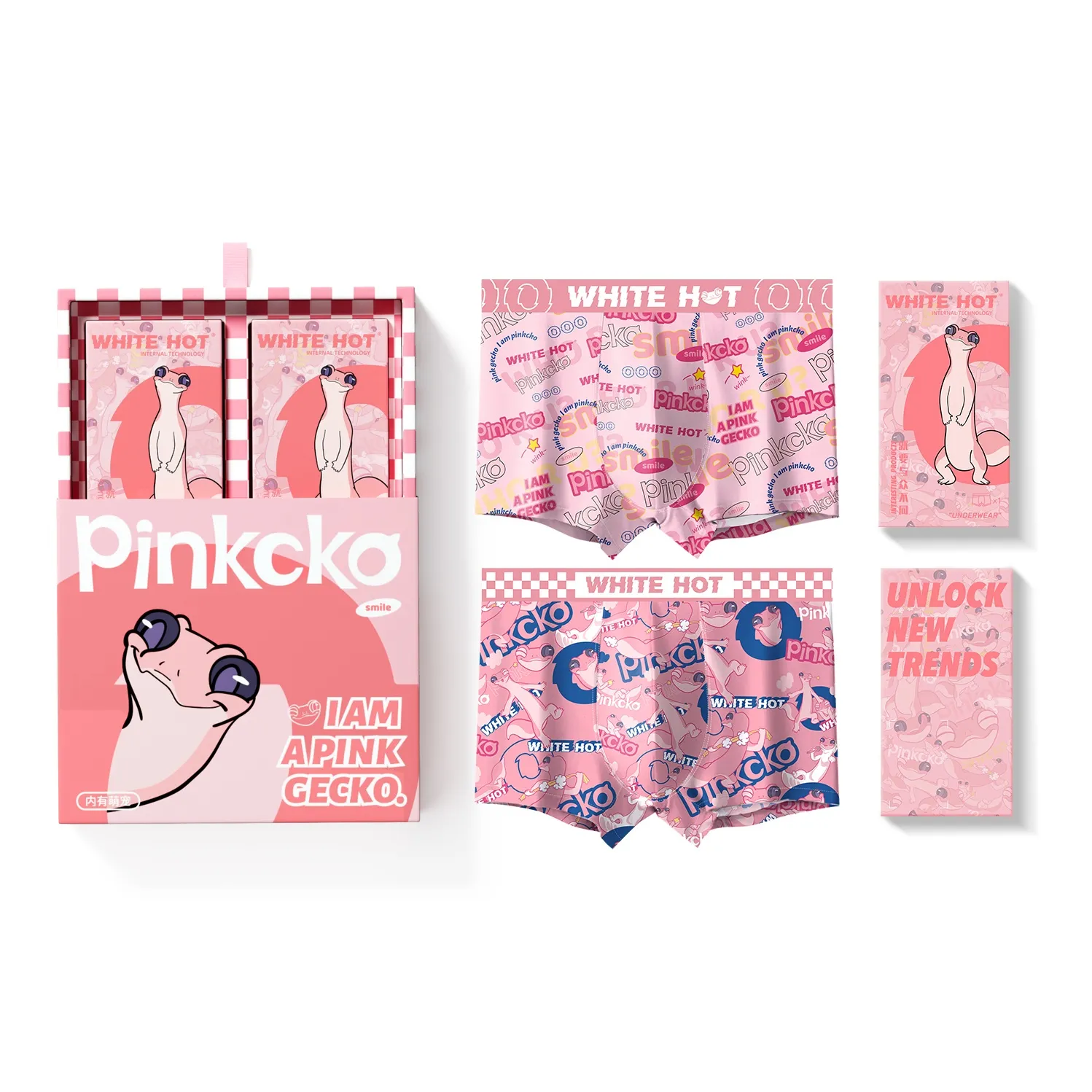 Белая жара x PINK PANTHER Трусы Мужские Подарочная коробка OF 2 полоски