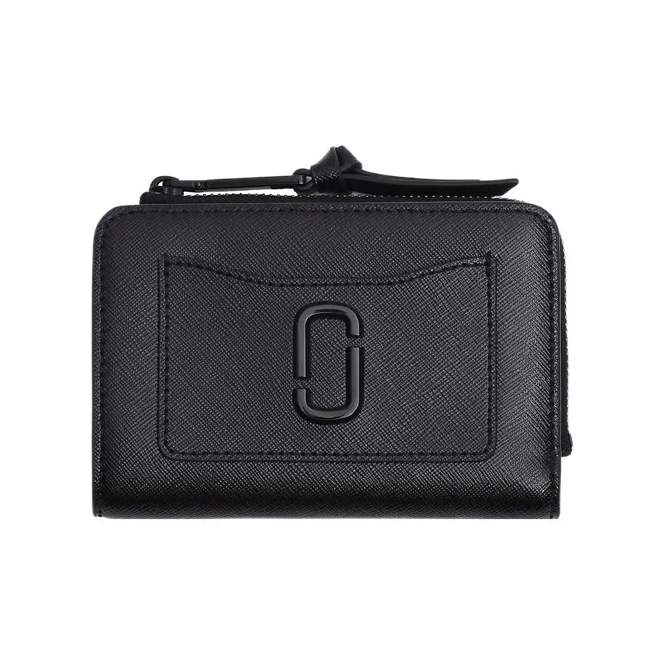 MARC JACOBS Saffiano Leather Wallet Unisex Black