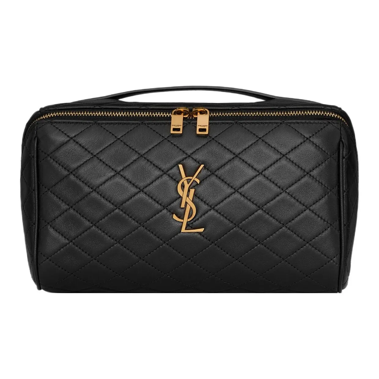 SAINT LAURENT GABY Sheepskin Makeup Bag Regular Women's Black