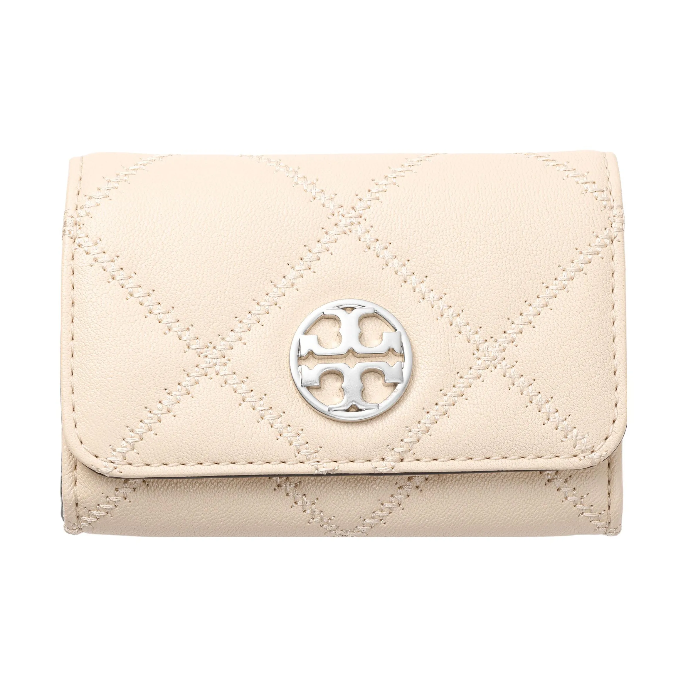 TORY BURCH Leather Card Holder, Wallet Women's White