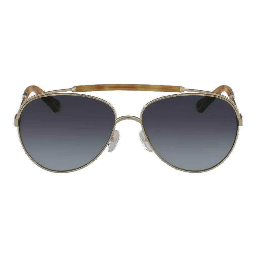 Chloe Metal Aviator Sunglasses Unisex Yellow