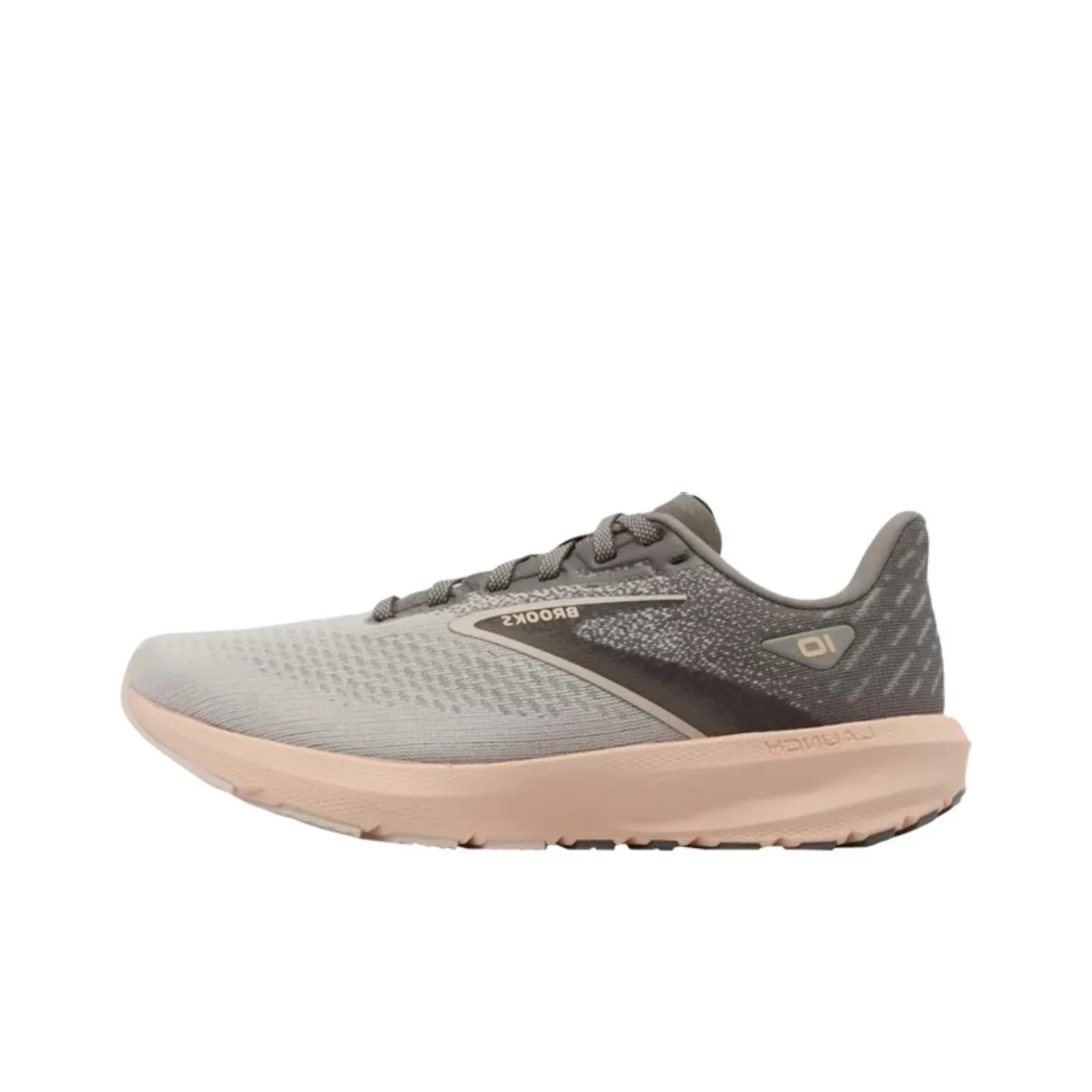 Brooks Launch 10 Grey Crystal Grey Pale Peach Women's
