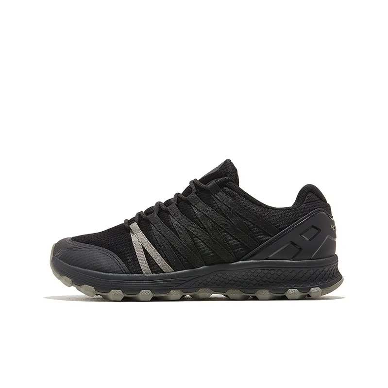HOT POTATO Cushioned Anti Slip Wear Resistant Breathable Lightweight Low Top Trail Running Shoes Unisex Black