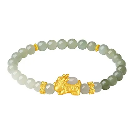 Emerald Dynasty S999 Fine Silver Hetian Jade Bracelets Unisex Pale Greenish White Jade