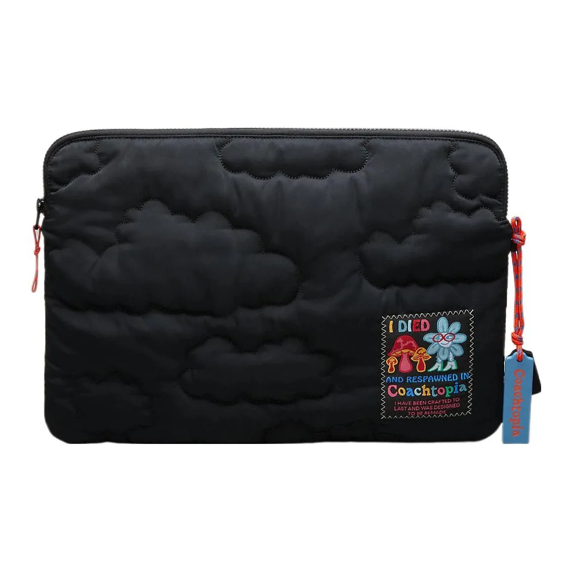 COACH Laptop Sleeve Polyester Recycled Polyester Storage Bag Laptop Bag Large Size Unisex Black