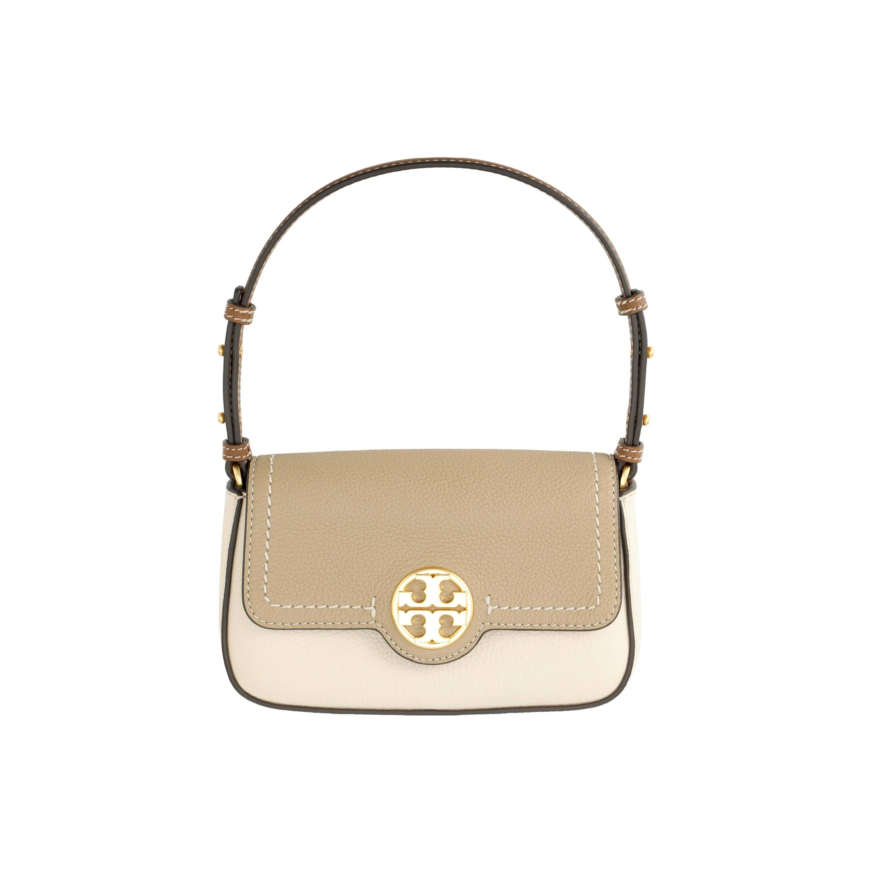 TORY BURCH Leather Shoulder Bag Handbag Shoulder Bag Women's Ecru & Brown