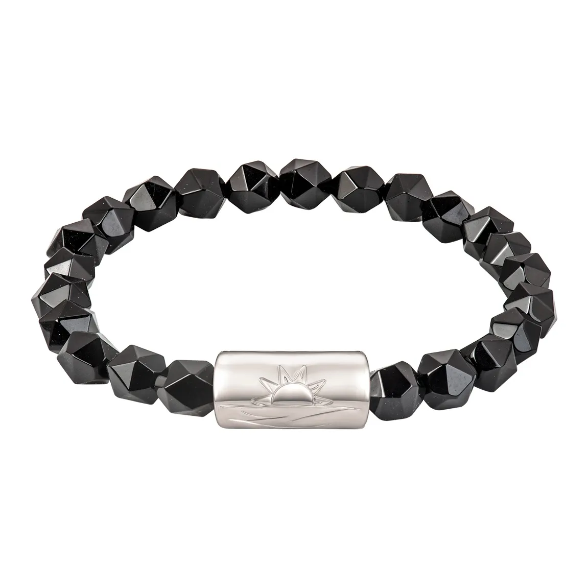 SIMPLE JOYS Желтый Тигр'S Eye Черный агат Воробей Камень Браслеты Унисекс