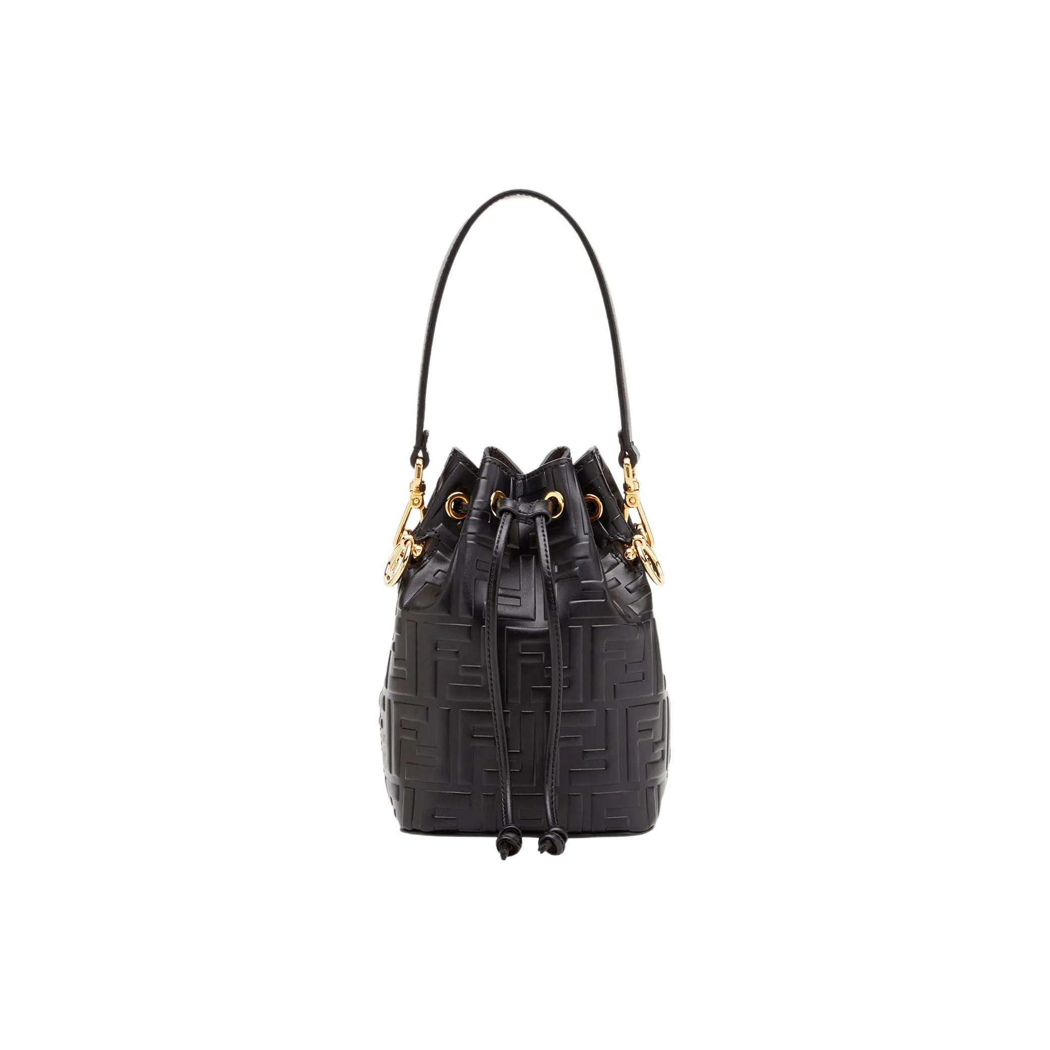 FENDI Mon Tresor Calfskin Bucket Bag, Shoulder Bag, Crossbody Bag, Handbag Mini Women's Black