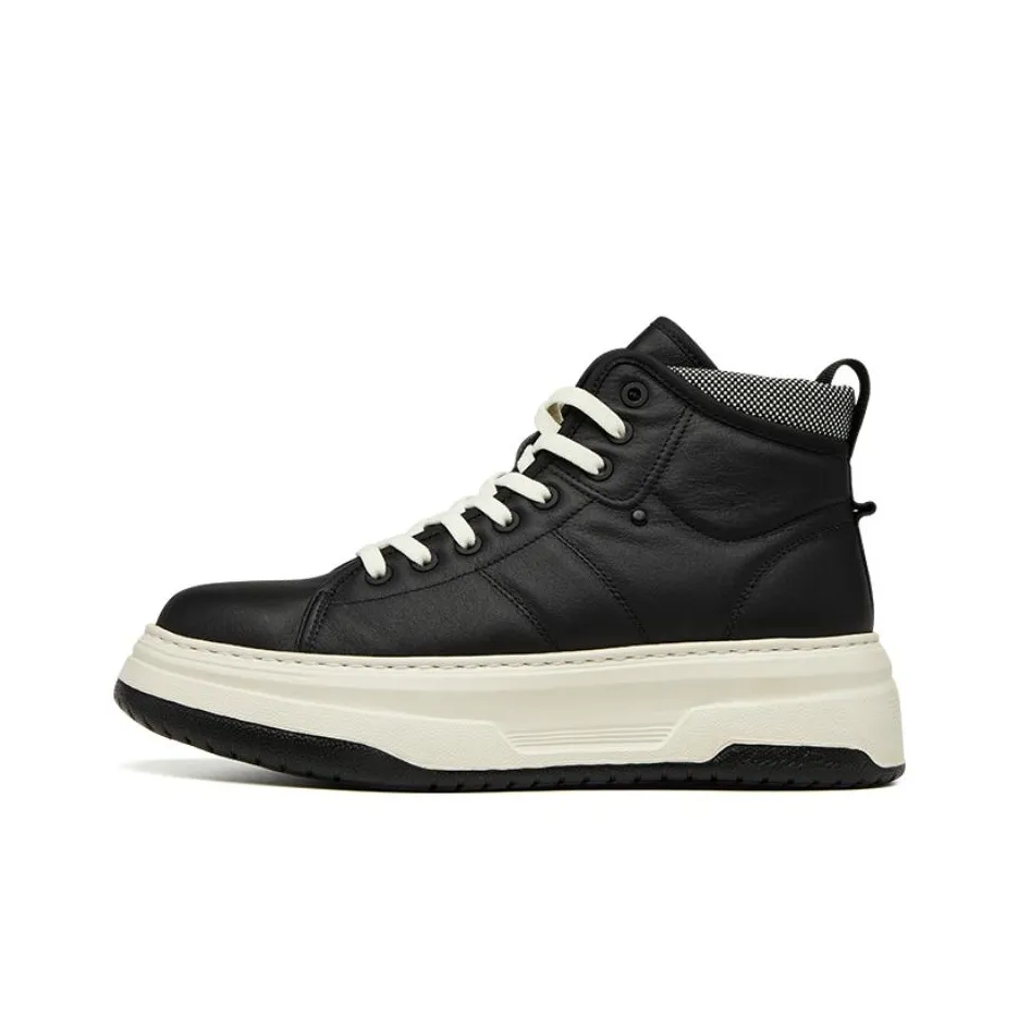 VICKI BROWN High Top France Fashion High End Luxury High Top Shoes Versatile Genuine Leather Men's