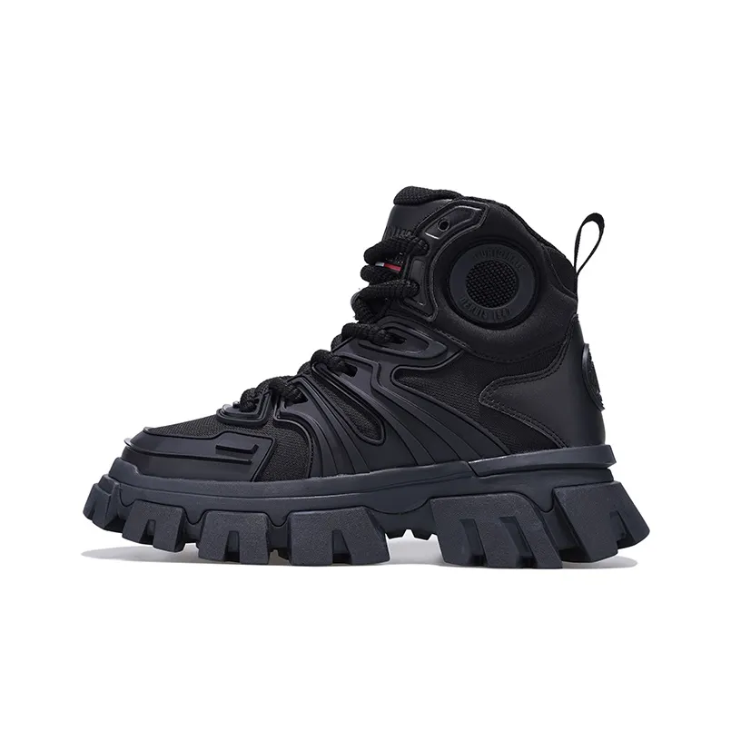 Палладий High Топ Толстая подошва Мужские кроссовки Устрица Черный