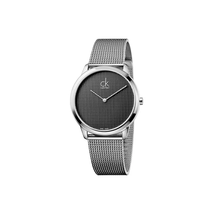 CALVIN KLEIN Мужские часы Кварцевый механизм Ремешок из нержавеющей стали 40 мм Серый циферблат