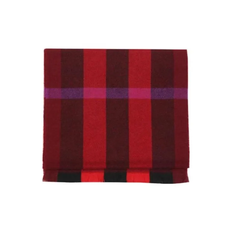 Burberry Knit Scarves Unisex Red