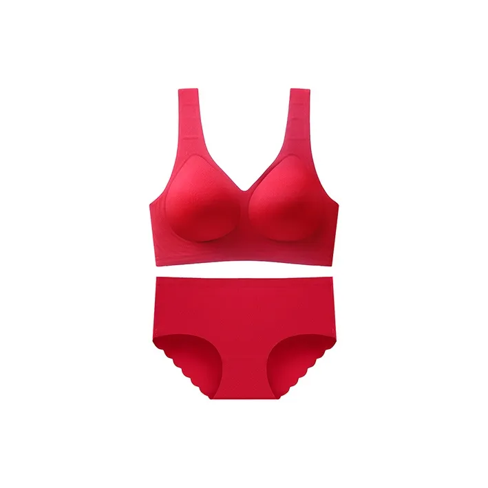 PLANDOO Underwear Set Women's Red