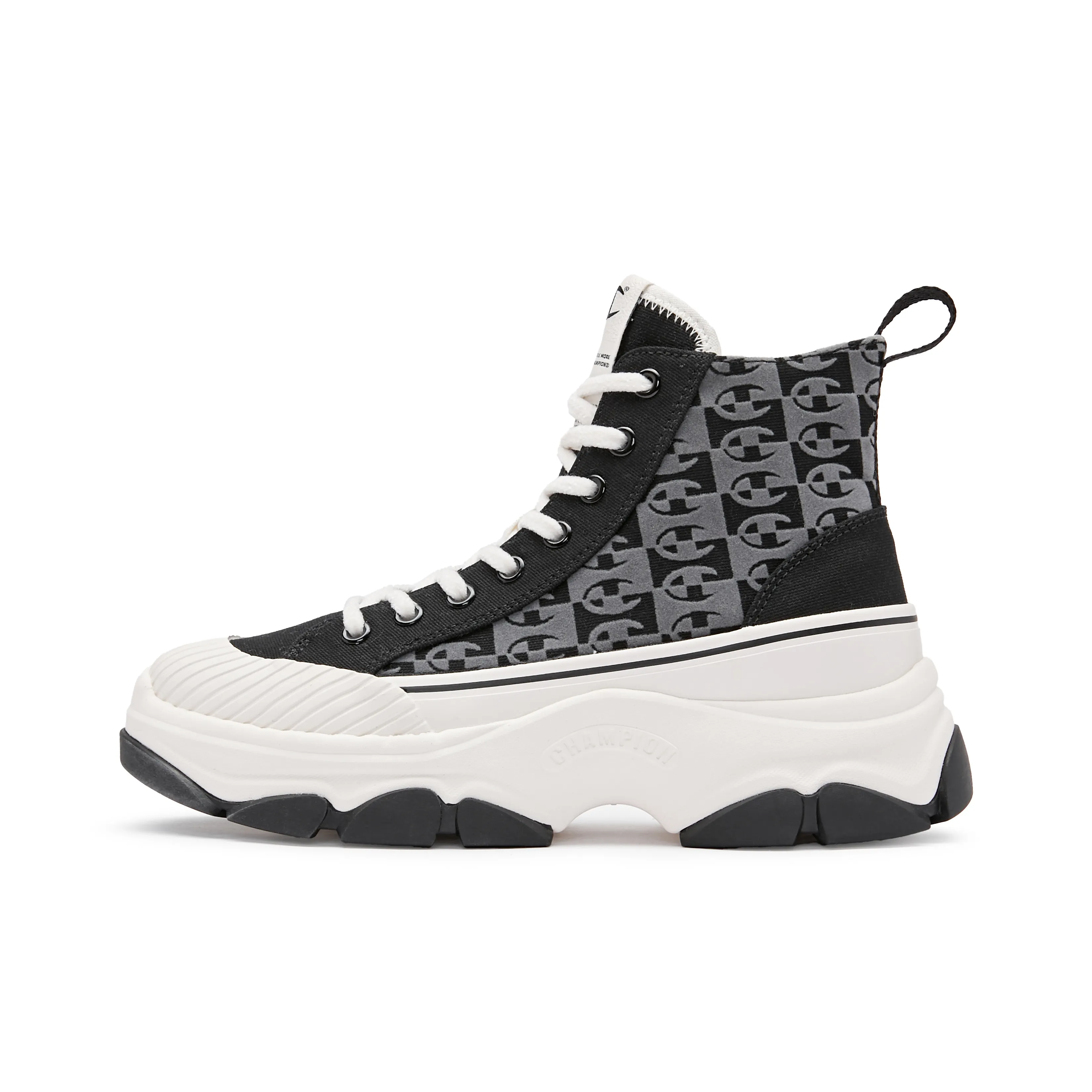 Champion Campus High-Top Skateboard Shoes Women's Black Gray