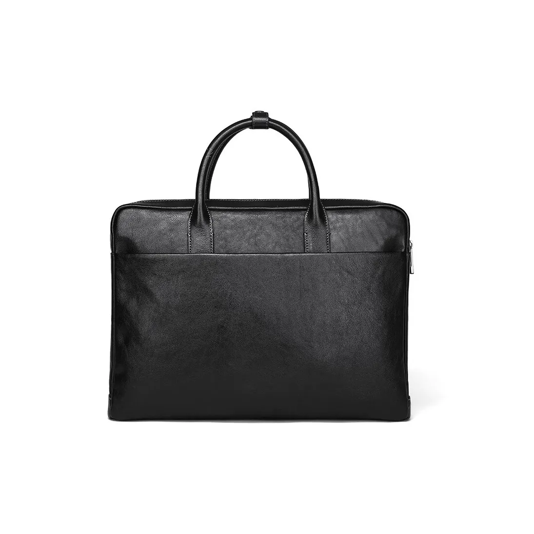 ELLE HOMME Cow Leather Briefcase Regular Men's Black