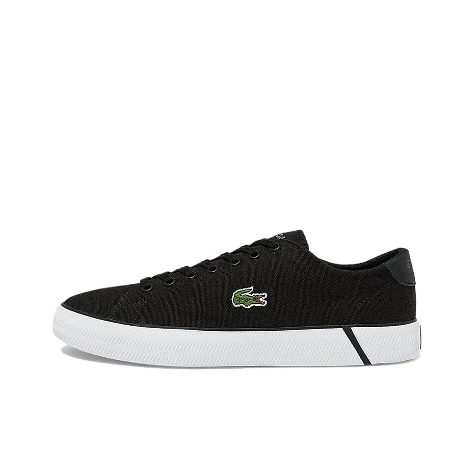 LACOSTE Gripshot Abrasion Resistant Low Top Skateboard Shoes Men's Black