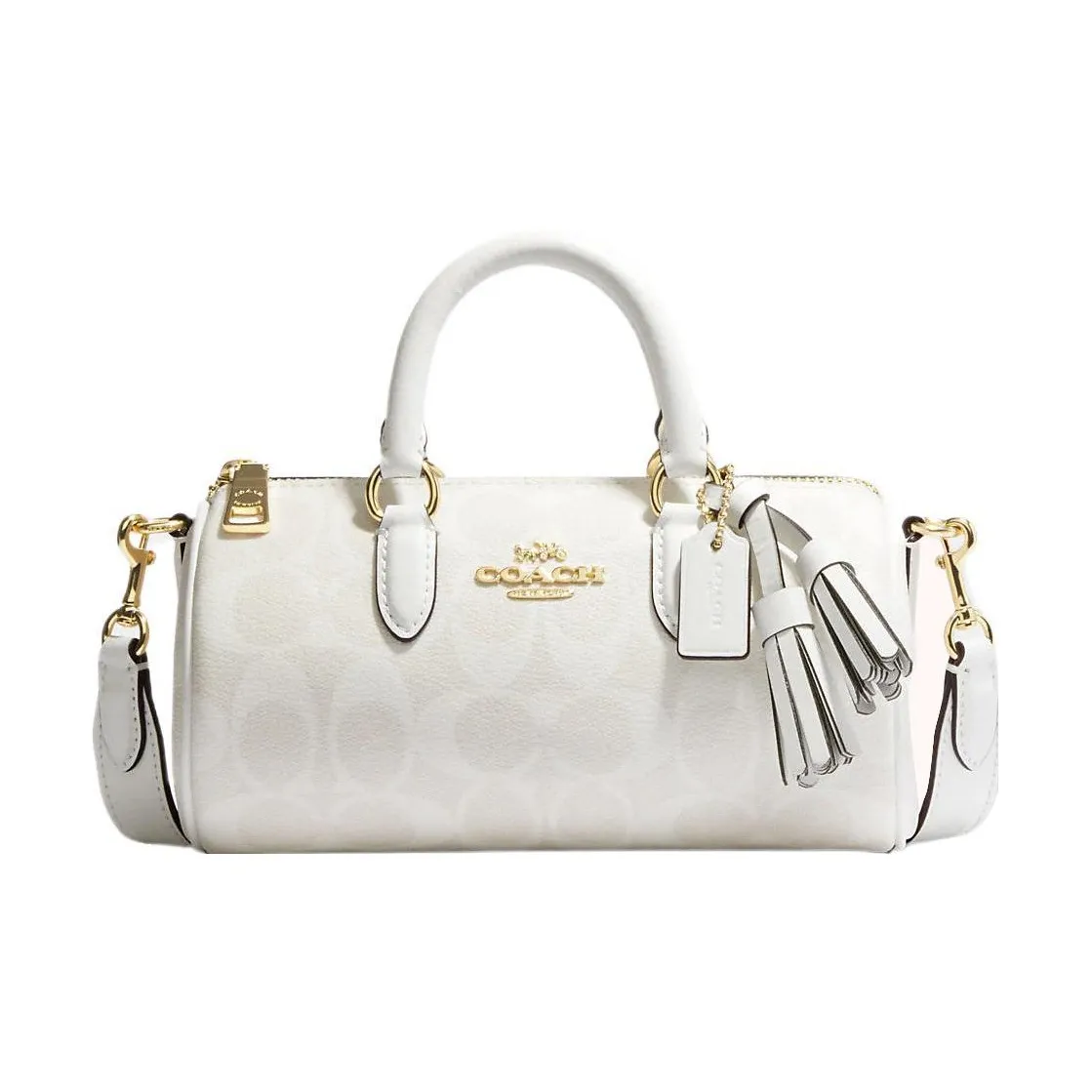 Coach Outlet Lacey Crossbody in Signature Canvas   White   One Size