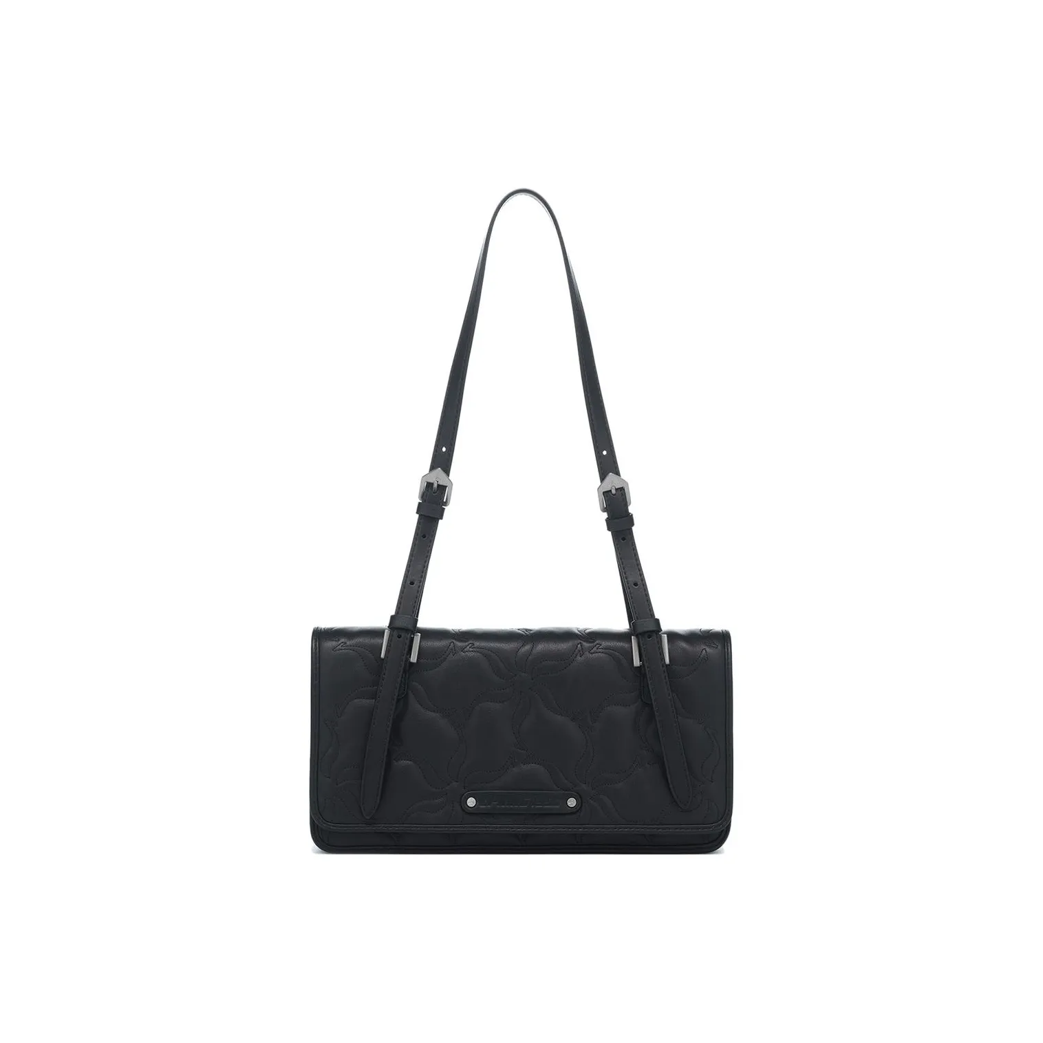 LI NING 1990 Classic Collection Коровья кожа с синтетической кожей Сумка через плечо Женская Черная