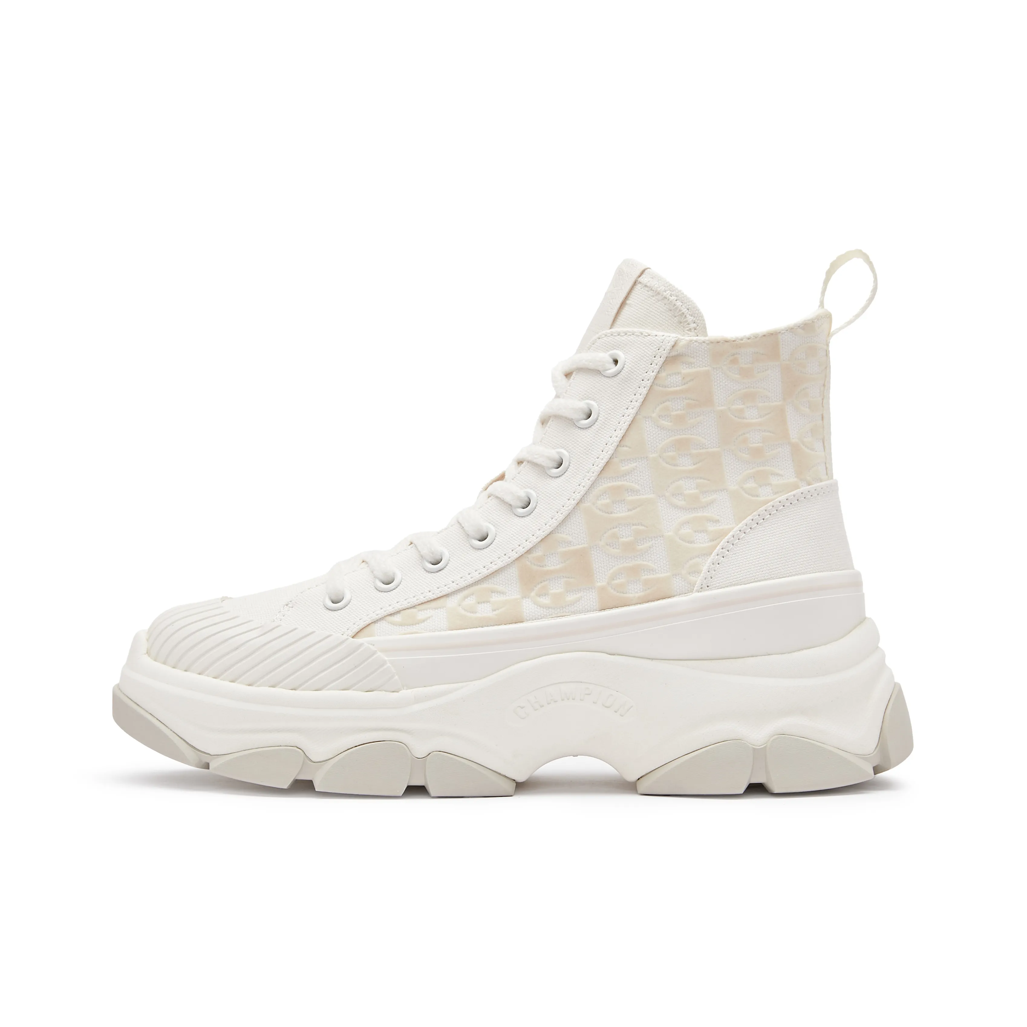 Champion Campus High Top Canvas Shoes Women's Beige