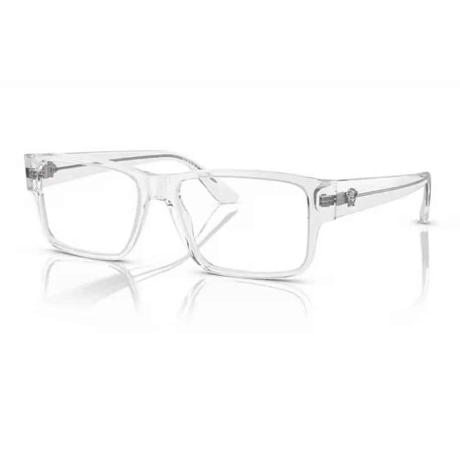 VERSACE Ацетат Прямоугольные Оправы для Очков Мужские Прозрачные