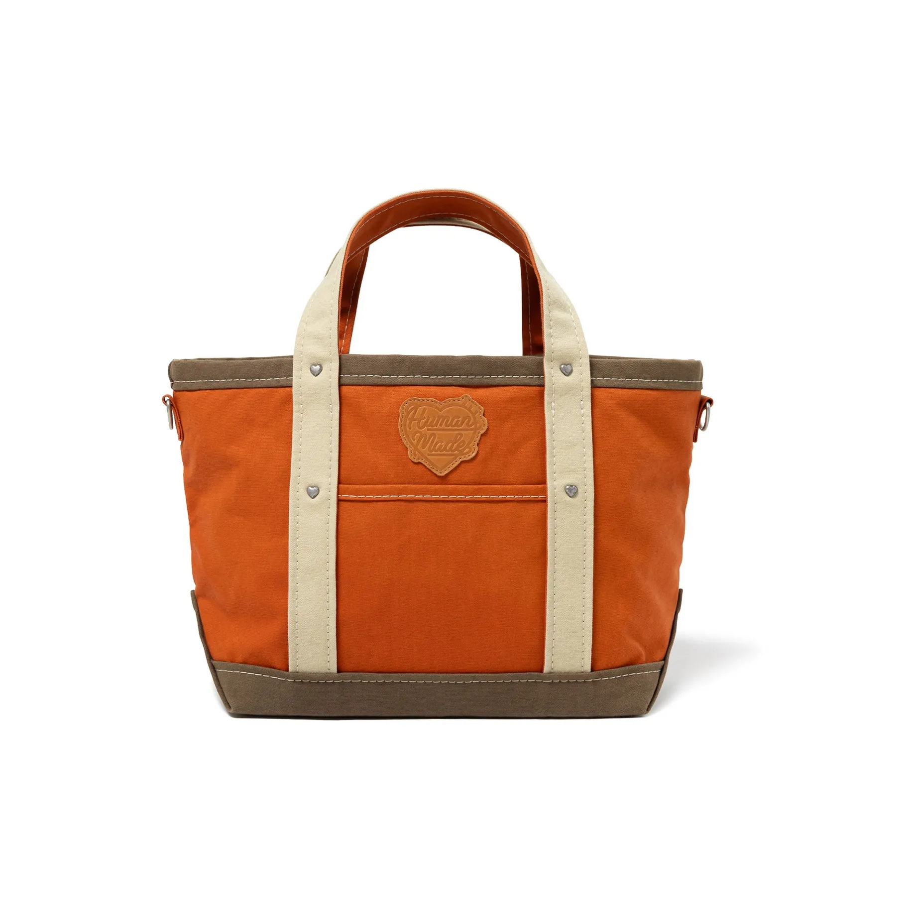 HUMAN MADE Cotton Canvas Tote Bag, Shopping Bag, Canvas Bag, Crossbody Bag, One Shoulder Handbag Trumpets Unisex Orange