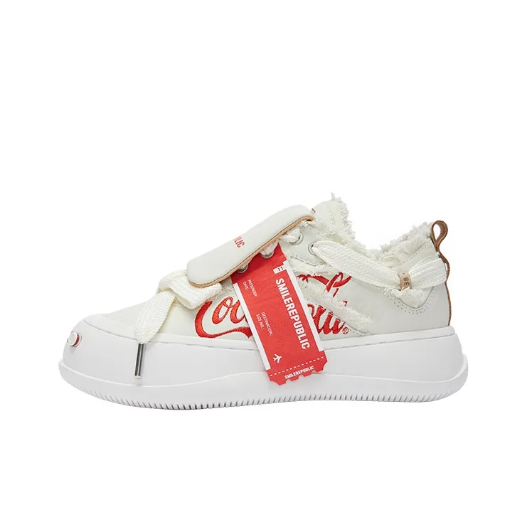 SMILEREPUBLIC Low-Top Canvas Shoes White Unisex